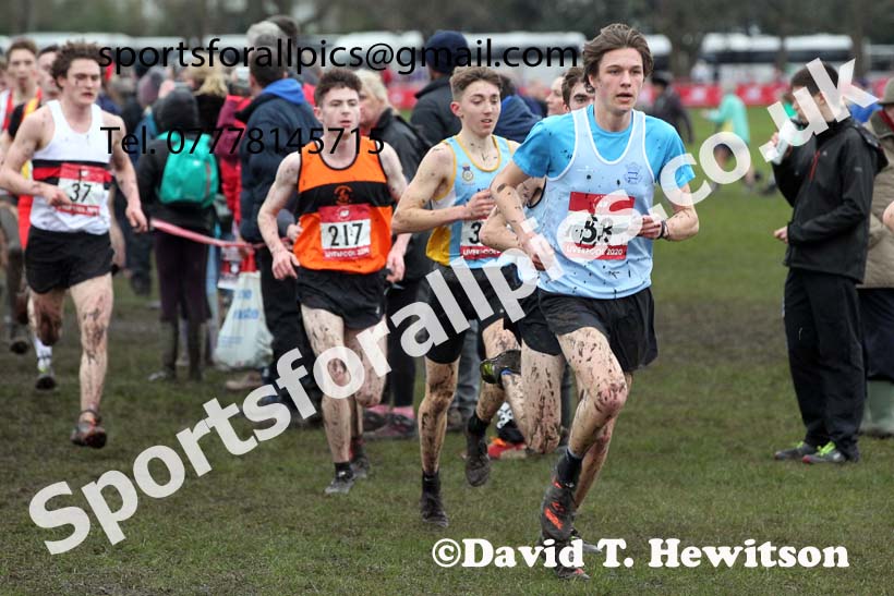 Senior boys, 2020 New Balance English Schools Champs., Sefton Park, Liverpool. Photo: David T. Hewitson/Sports for All Pics